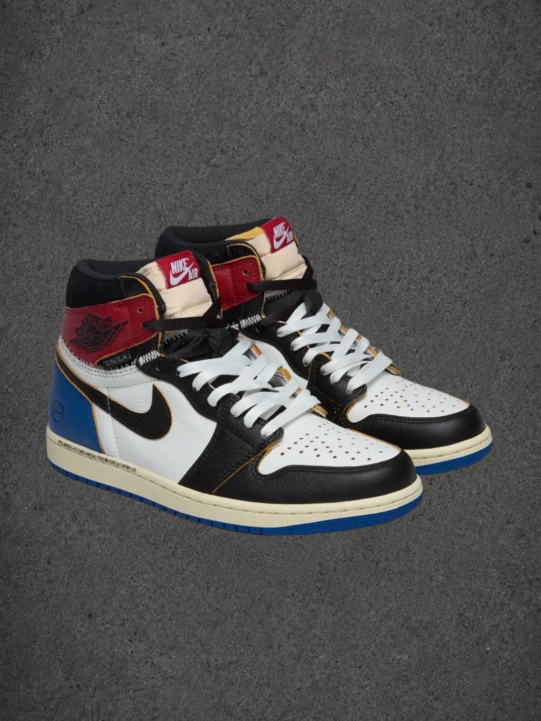 Jordan 1 Retro High OG SP Fragment x Union LA Varsity Red Sport Royal
