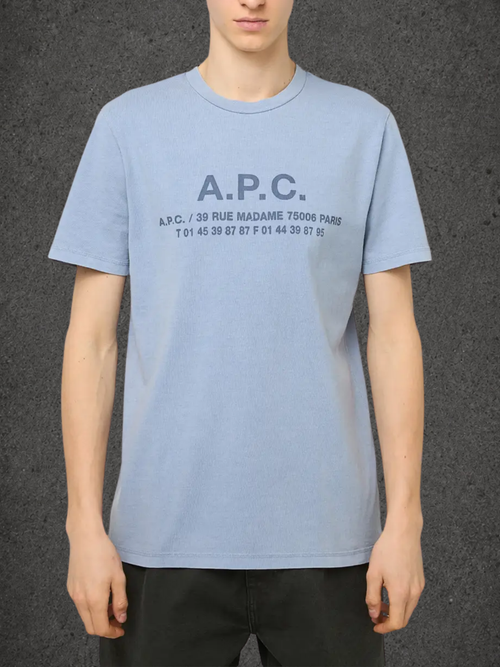 A.P.C Adresse T-Shirt azul claro