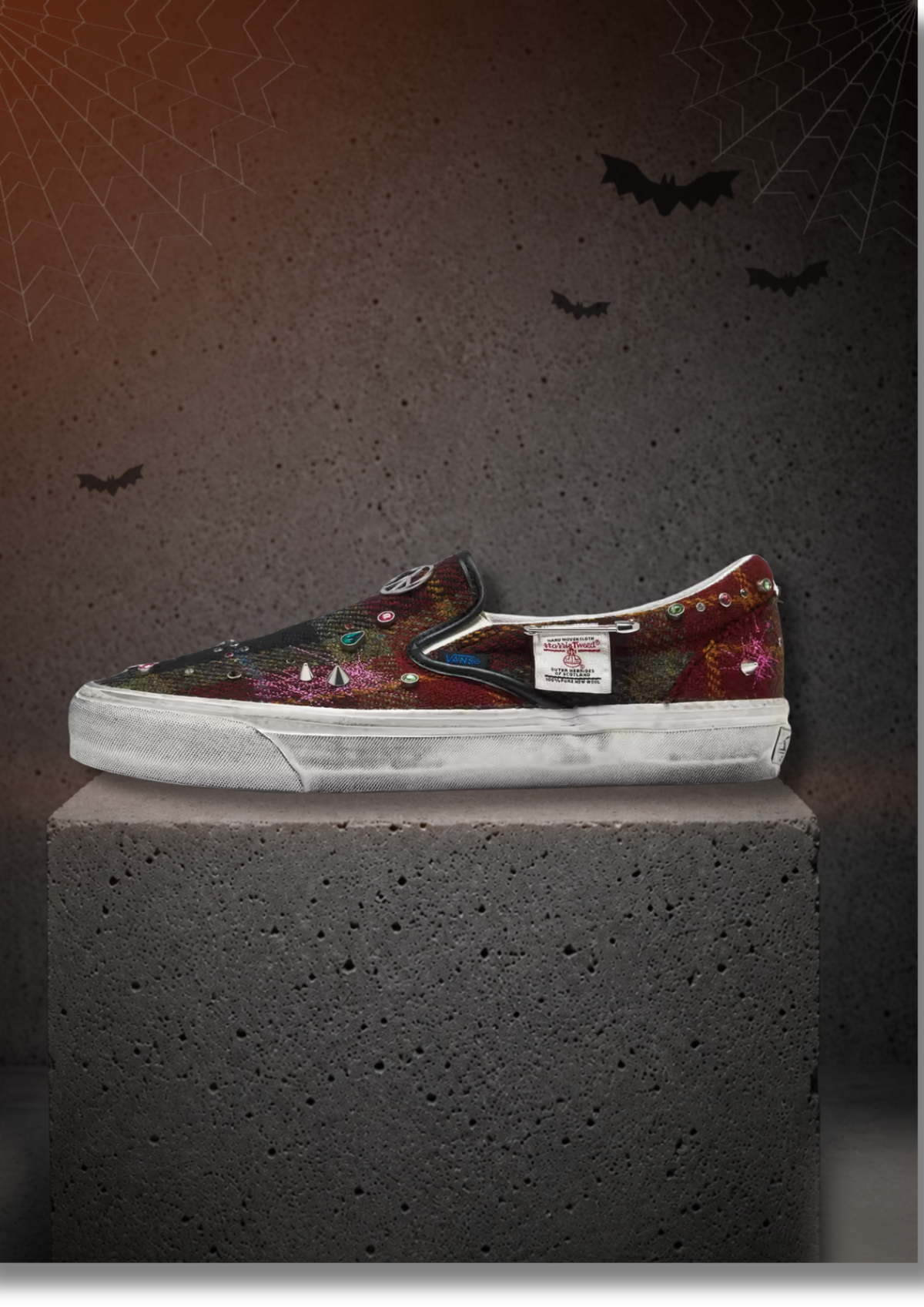 OTW by Vans Harris Tweed Slip-On “BURGUNDY”